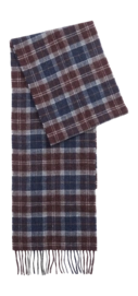 Sjaal Barbour Unisex Tartan Lambswool Scarf Midnight Oak Tartan