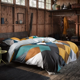 Bettwäsche Essenza Sjors Blau Mako-Satin