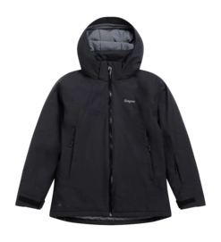 Ski Jas Bergans Kids Storetind Insulated Shell Jacket Junior Black Bega Membrane Balanced