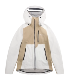 Ski Jas Bergans Women Oppdal 3L Shell Jacket Arctic White/Sandstone Regular Fit