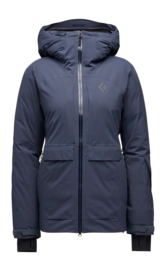Ski Jas Black Diamond Women Factor Insulated Parka Charcoal Regular Fit