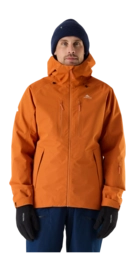 Ski Jas Cortazu Men Mountain Hardshell Jacket 10M Burned Orange Loose Fit
