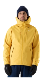 Ski Jas Cortazu Men Mountain Hardshell Jacket 10M Golden Glow Loose fit