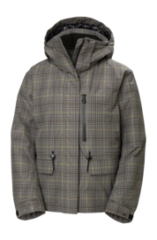 Ski Jas Helly Hansen Women Nora Insulated 2.0 Jacket Pebble Broxburn Plaid AOP Loose fit
