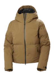 Ski Jas Helly Hansen Women Nora Short Puffy Jacket Sepia Plad Print Regular Fit