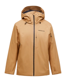 Ski Jas Peak Performance Men Maroon HIPE 2L Insulated Shell Jacket Sierra Sand