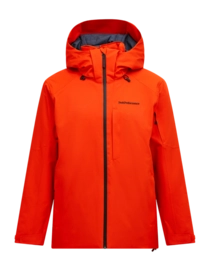 Ski Jas Peak Performance Men Maroon HIPE 2L Insulated Shell Jacket Solar Burst