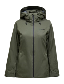 Ski Jacket Peak Performance Women Anima HIPE 2L Insulated Shell Jacket Pine Needle