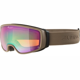 Masque de Ski Alpina Double Jack Planet Q-Lite Sand Matt Green