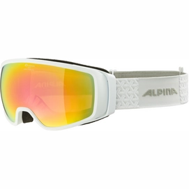 Masque de Ski Alpina Double Jack Q-Lite White Matt Rainbow