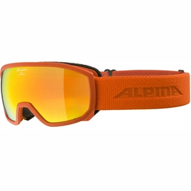 Masque de Ski Alpina Kids Scarabeo Jr Q-Lite Pumpkin Matt Red