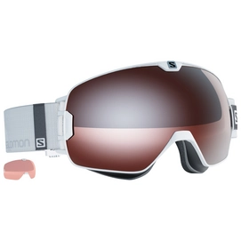 Skibril Salomon Xmax Access White Solar Orange + Xtra Lens