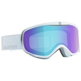 Skibrille Salomon Sense Photo White Weather Blue Damen