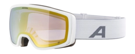 Skibril Alpina Unisex Bivio Q White Matt Mirror Gold Quattroflex