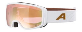 Skibril Alpina Unisex Bivio Q White/Gold Matt Quattroflex
