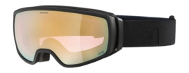 Skibril Alpina Unisex Double Jack Qv Black Matt Quattro Varioflex Mirror Gold