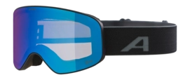 Skibril Alpina Kids Fernie Q-Lite Black Matt Mirror Blue Fogstop