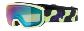 Skibril Alpina Kids Scarabeo Jr. Q-Lite Sunny/Lime Matt Sferische lens
