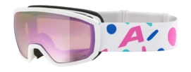 Skibril Alpina Kids Scarabeo Jr. Q-Lite White/Confetti Matt Fogstop