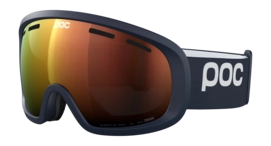 Skibril POC Unisex Fovea Mid Wide Fit Apatite Navy/Partly Sunny Orange Clarity Intense