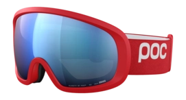Skibril POC Unisex Fovea Mid Wide Fit Prismane Red/Partly Sunny Blue Clarity Highly Intense