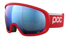 Skibril POC Unisex Fovea Wide Fit Prismane Red/Partly Sunny Blue Clarity