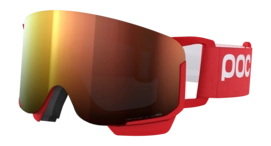 Skibril POC Unisex Nexal Mid Wide Fit Prismane Red/Partly Sunny Orange Extra lens