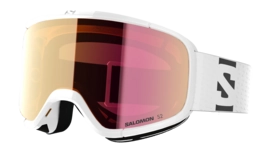 Skibril Salomon Kids Lumi White / Ruby Cilindrische lens