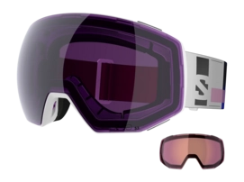 Skibril Salomon Unisex Radium Prime Sigma White / Sky Blue (+ Extra Lens) Anti-Fog
