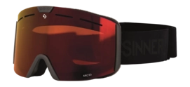 Skibril Sinner Unisex Arc Matte Black Double Full Red Mirror Vent