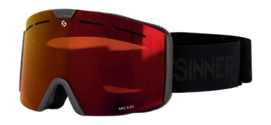 Skibril Sinner Unisex Arc S Matte Black Double Full Red Mirror Vent