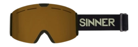 Skibril Sinner Unisex Arc S Matte Black Double Orange Vent Sferische lens