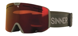 Skibril Sinner Unisex Arc S Matte Moss Green Double Full Red Mirror Vent