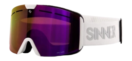 Skibril Sinner Unisex Arc S Matte White Double Full Pink Mirror Vent