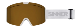 Skibril Sinner Unisex Arc S Matte White Double Orange Vent Sferische lens