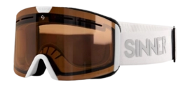 Skibril Sinner Unisex Arc Trans+ Matte White Double Trans+ Flash Mirror Orange To Smoke Vent