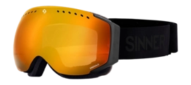 Skibril Sinner Unisex Emerald Matte Black Double Full Orange Mirror Vent Sferische lens