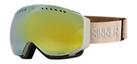 Skibril Sinner Unisex Emerald Matte Light Grey Double Full Gold Mirror Vent