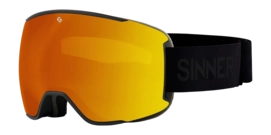 Skibril Sinner Unisex Snowflake Matte Black Double Full Orange Mirror Vent + Double Pink Toric 25