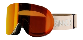 Skibril Sinner Unisex Taur Matte Light Grey Double Sintrast-Trans+ fotochromatische lens