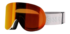 Skibril Sinner Unisex Taur Matte White Double Sintrast-Trans+