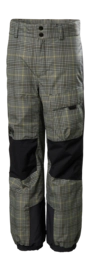 Skibroek Helly Hansen Junior Powder LT Pant Sepia Broxburn AOP Relaxed Fit