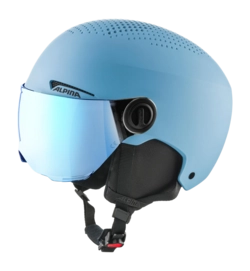 Skihelm Alpina Kids Zupo Visor Q-Lite Smoke/Blue Matt Hardshell
