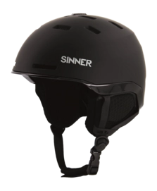 Skihelm Sinner Kinderen Kaiser Matte Black Dubbele In-Mould-technologie