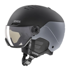 Skihelm Uvex Unisex Wanted Visor Pro V Black/Silver Matt