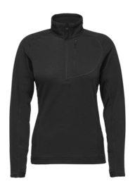 Skipully Black Diamond Women Coefficient LT Black Quarter Zip Pullover Slim Fit