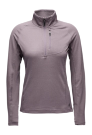 Skipully Black Diamond Women Coefficient LT Dark Mauve Quarter Zip Pullover Slim Fit
