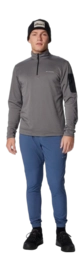 Skipully Columbia Men Columbia Tech Knit 1/4 Zip City Grey Black Active fit