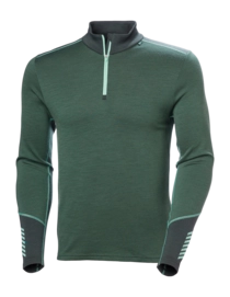 Skipully Helly Hansen Men Lifa Merino Midweight 1/2 Zip Jungle Green Regular Fit