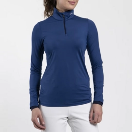 Skipully KJUS Women Feel Midlayer Half-Zip Sapphire/KJUS Navy Regular Fit